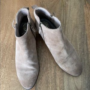 Vince Camuto Tricera suede taupe booties